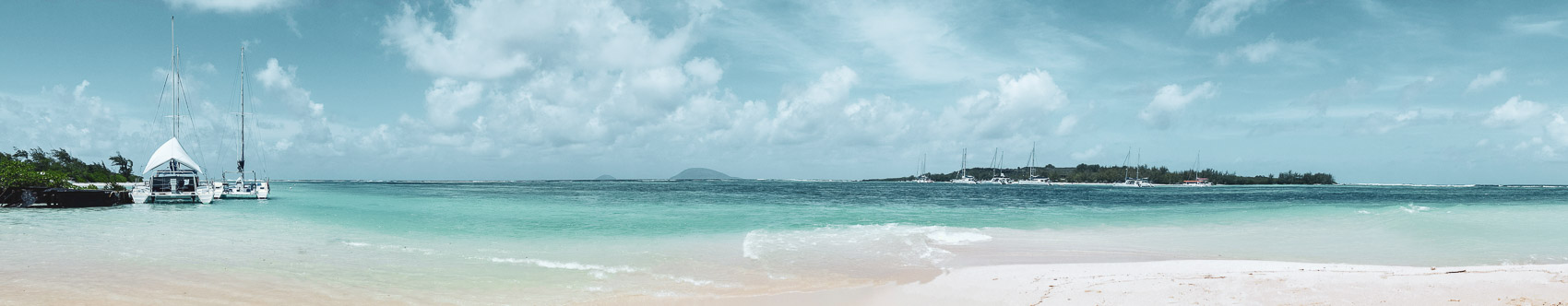 Blick auf Flat Island, Mauritius